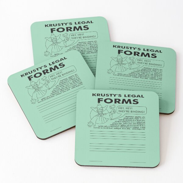 Item preview, Krusty's Legal Forms designed and sold by REALsaintpetty.