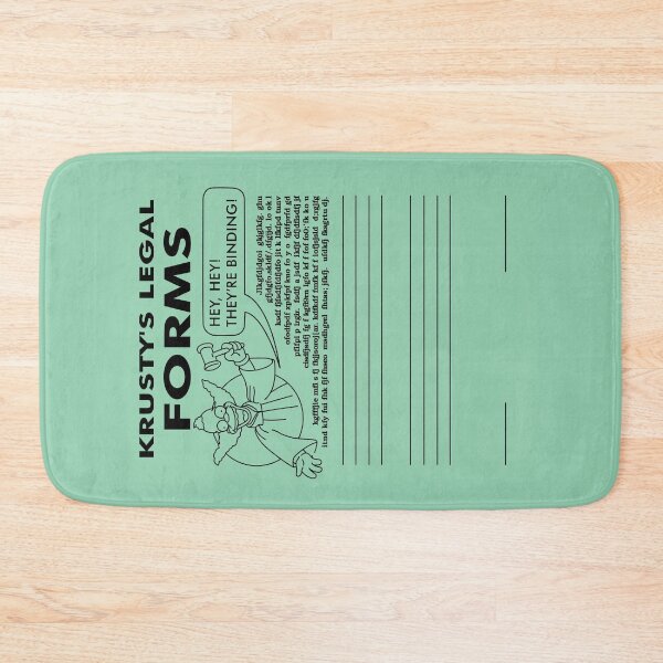 Item preview, Krusty's Legal Forms designed and sold by REALsaintpetty.
