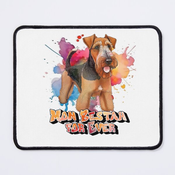Item preview, Airedale Terrier dog (Waterside Terrier, Bingley Terrier, Working Terrier or Warfedale Terrier), My Bestah for ever, for Terrier lovers, in French designed and sold by isaweb.