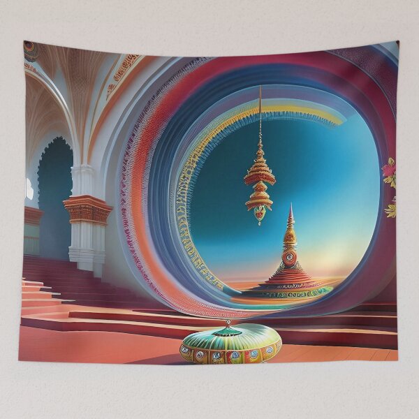 Item preview, Serenity: Embracing Inner Stillness in Hindi Hues designed and sold by artmanikin.