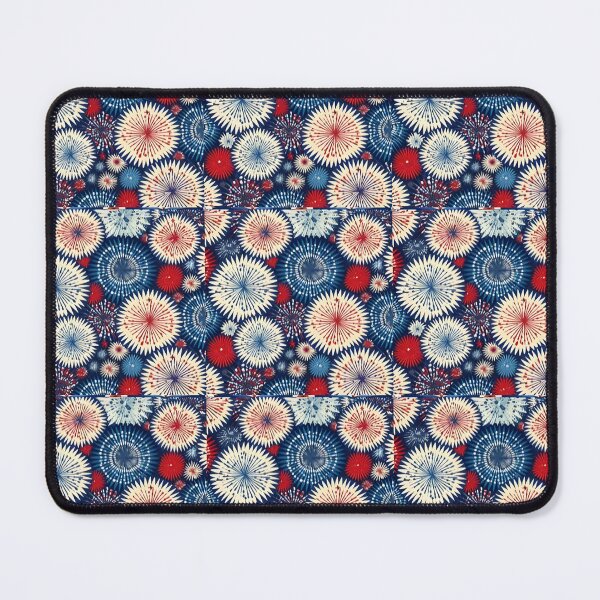 Item preview, Fourth of July Pattern Flower Firework Blend, Blue Background designed and sold by MiracleROLArt.