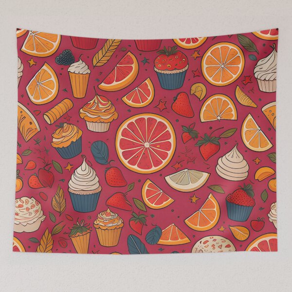 Item preview, Vibrant Food Pattern 1 designed and sold by Dreamy-Spirit.