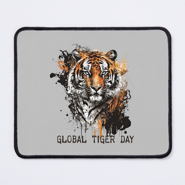 Item preview, Global Tiger Day, grunge tiger designed and sold by HolidayBug.