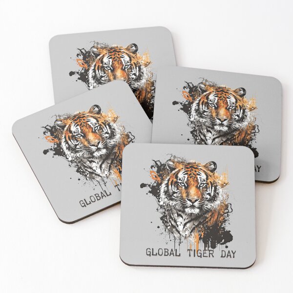 Item preview, Global Tiger Day, grunge tiger designed and sold by HolidayBug.