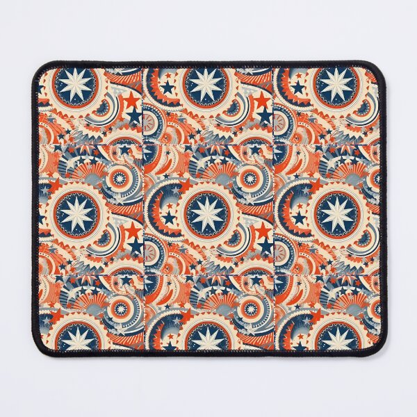 Item preview, Fourth of July Inspired Pattern Flower Star Blend, Blue designed and sold by MiracleROLArt.