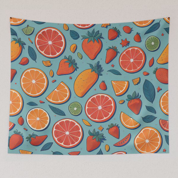 Item preview, Vibrant Fruit Pattern 2 designed and sold by Dreamy-Spirit.