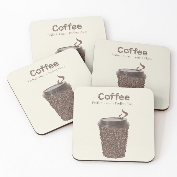 Item preview, Coffee Perfect Time Perfect Place-Coffee Lover-Coffee Gifts-Coffee Products-Coffee Bean Art-Art Colory designed and sold by artcolory.