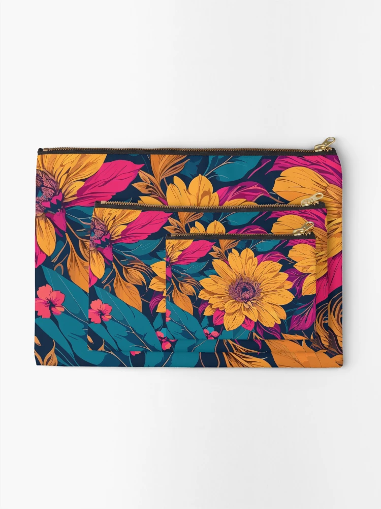 Thumbnail 2 of 4, Zipper Pouch, Spring Flower Bed III designed and sold by RKDDesigns.