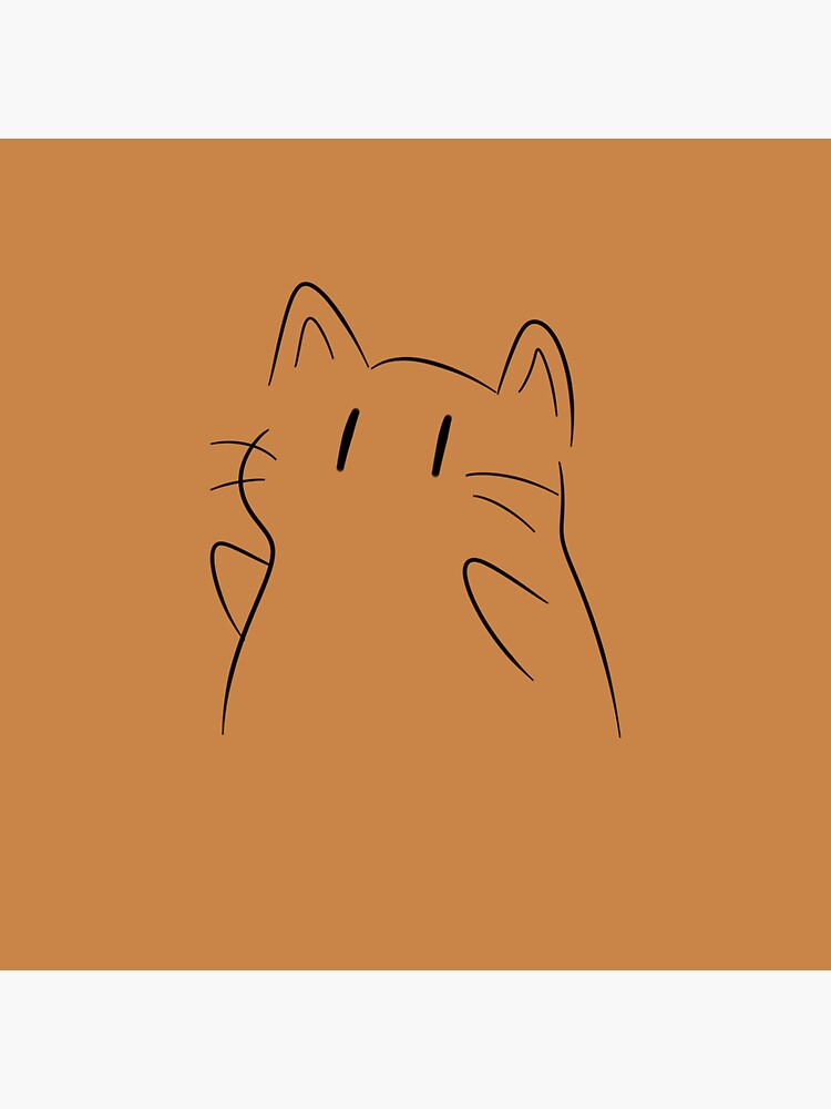 Imagen 3 de 3, Pegatina con la obra gatito emocionado de verte, diseñada y vendida por Arturo-C.