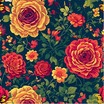 Artwork thumbnail, Flower pattern I by RKDDesigns