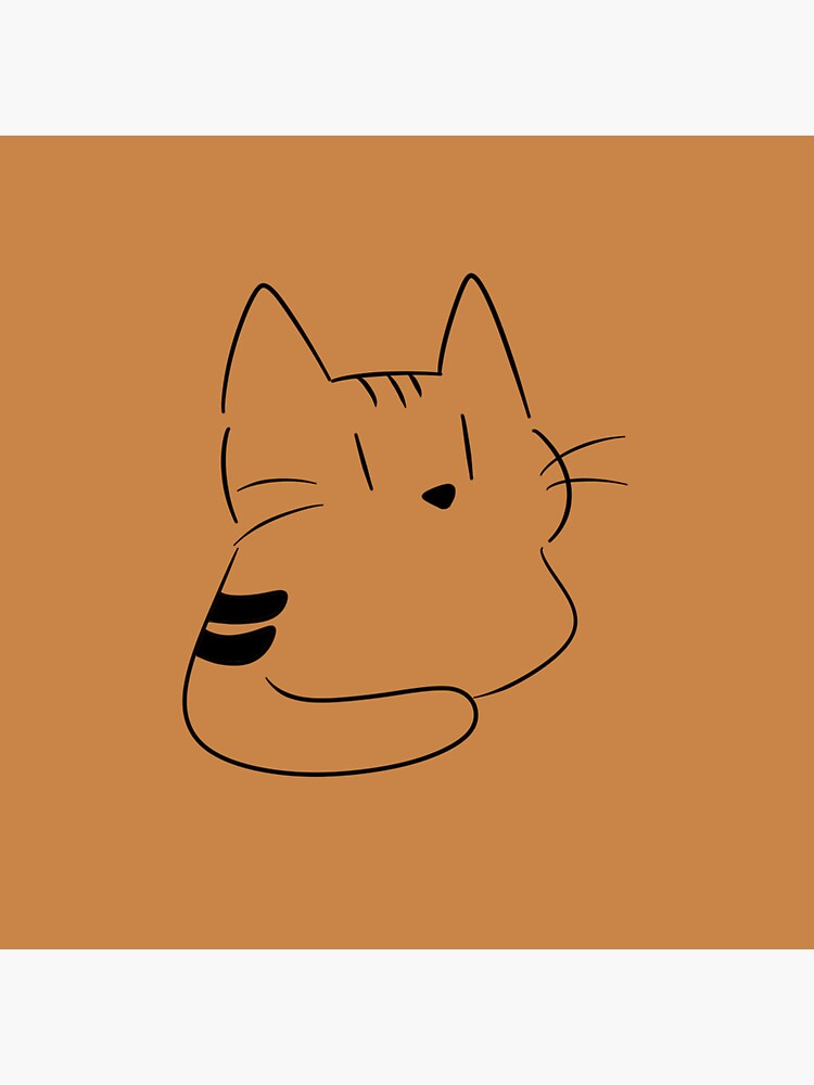 Imagen 3 de 3, Pegatina con la obra Gatito sentado en su cola, diseñada y vendida por Arturo-C.
