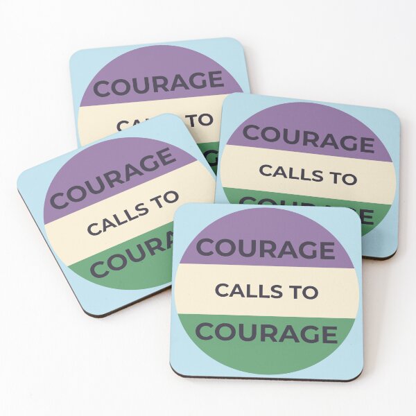 Item preview, Courage Calls To Courage Feminist Quote designed and sold by LoveLittleRobin.