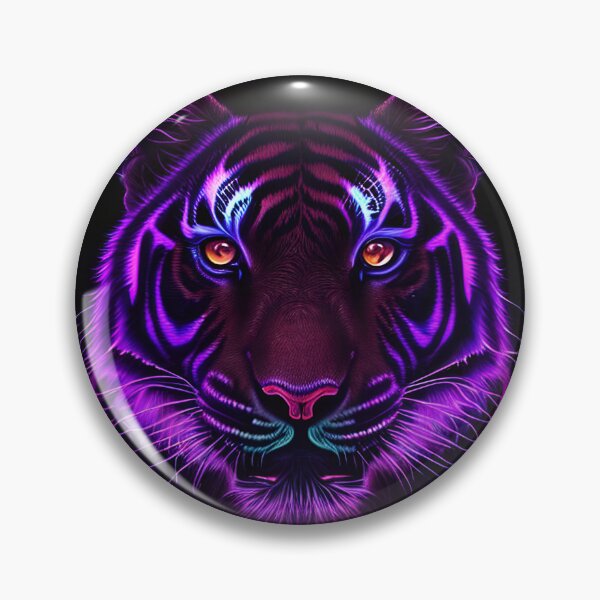 Item preview, Majestic tiger under neon lights designed and sold by ArtByte-Studio.