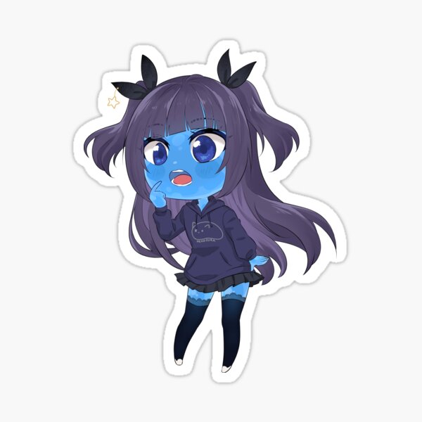 Fantasy Anime Blue Slime Sticker for Sale by RainbowFoxTales