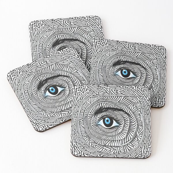 Item preview, Eye in the maze we are observed in a complex world figurative to our reality designed and sold by JaroDesign2023.