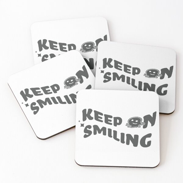 Item preview, Keep on Smiling black text melting smiley face designed and sold by julexy.