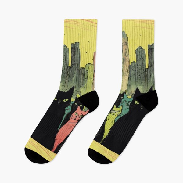 Item preview, Urban Cat Art: City in Olive designed and sold by Cat-n-Christ.