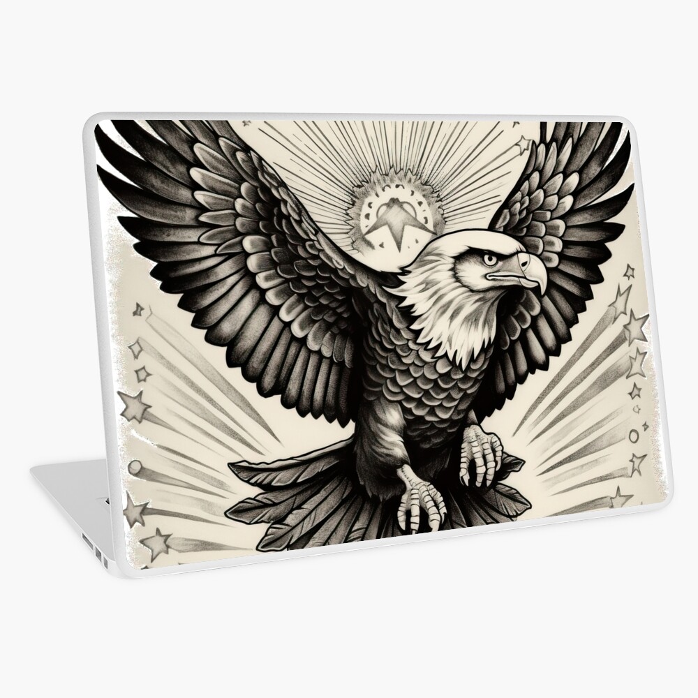 Temporary Large Realistic Eagle Tattoo Black Bird Tattoos Art Waterproof  Sticker | eBay