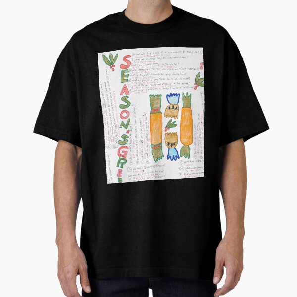 Season Greetings with Christmas crackers Oversized T-Shirt