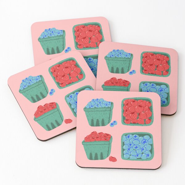 Item preview, Farmer's Market Berries: Blueberries and Raspberries designed and sold by maddydoodlesoup.