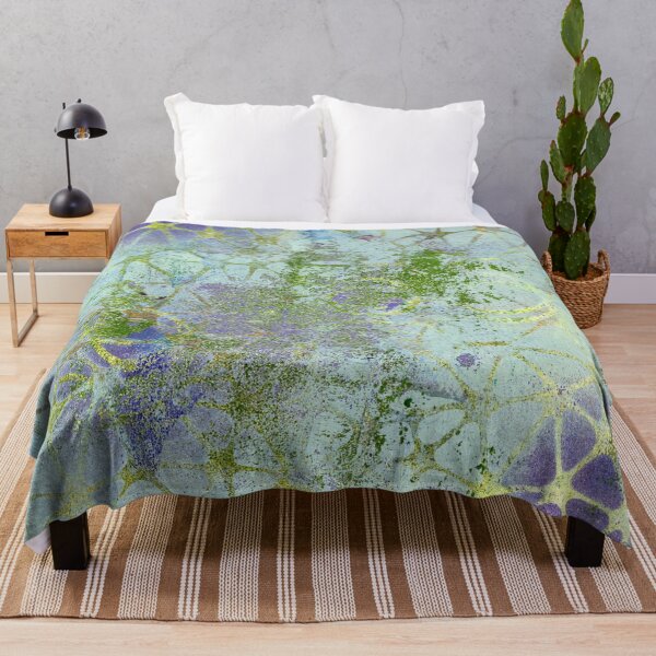 Item preview, Aged flower pattern in Aqua and Purple designed and sold by LiszaB.