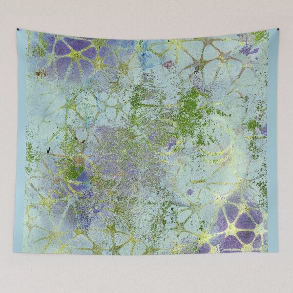 Item preview, Aged flower pattern in Aqua and Purple designed and sold by LiszaB.