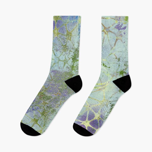 Item preview, Aged flower pattern in Aqua and Purple designed and sold by LiszaB.
