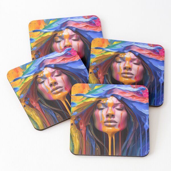 Item preview, A woman covered in paint designed and sold by Visual-Elixir.