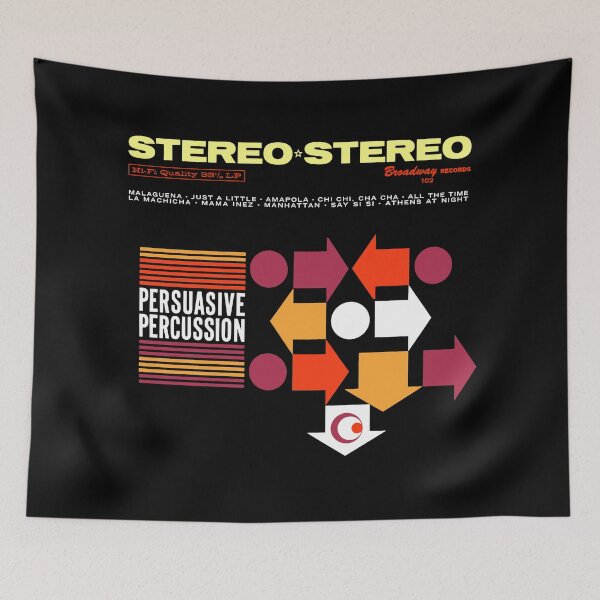 Item preview, PERSUASIVE PERCUSSION - RECORD SLEEVE designed and sold by ThrowbackAds.