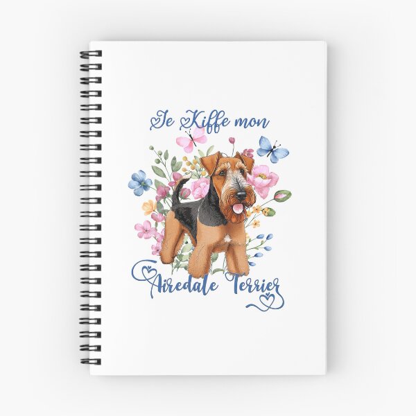 Item preview, Airedale Terrier dog (Waterside Terrier, Bingley Terrier, Working Terrier or Warfedale Terrier), I love my Airedale Terrier for terrier lovers, in French designed and sold by isaweb.
