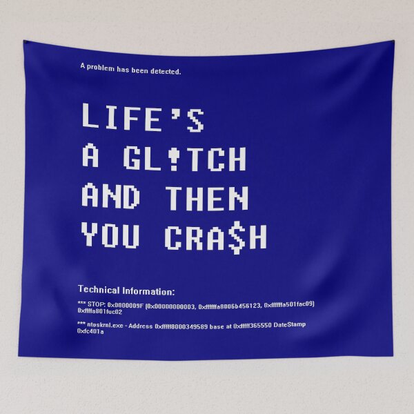 Item preview, Life's a Glitch and then you crash  designed and sold by altdisney.