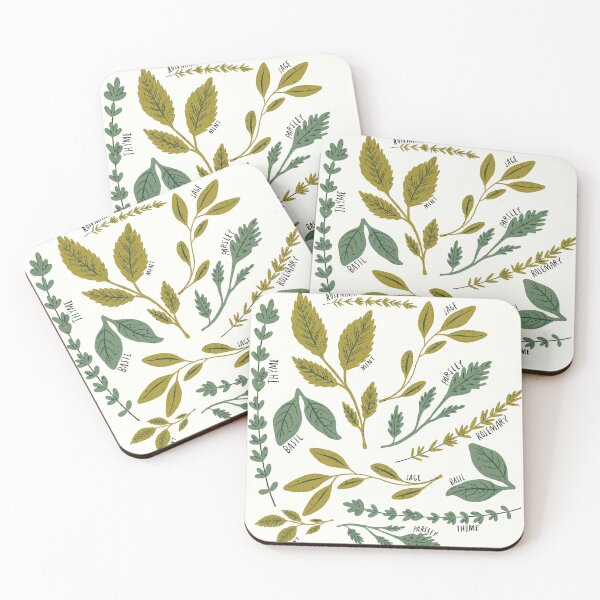 Item preview, Green Herb Delight: A Pattern Featuring Basil, Thyme, Parsley, and Mint designed and sold by maddydoodlesoup.