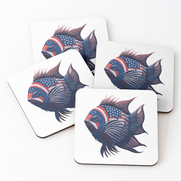 Item preview, 4th of Julyfish in the color of the American flag designed and sold by jkrphoto.