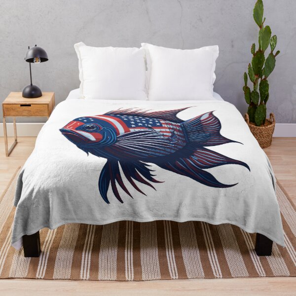 Item preview, 4th of Julyfish in the color of the American flag designed and sold by jkrphoto.