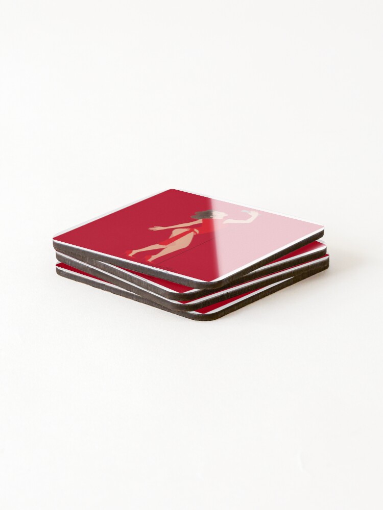 Thumbnail 4 of 5, Coasters (Set of 4), Fever (Padam Version) designed and sold by RikDrawsThings.
