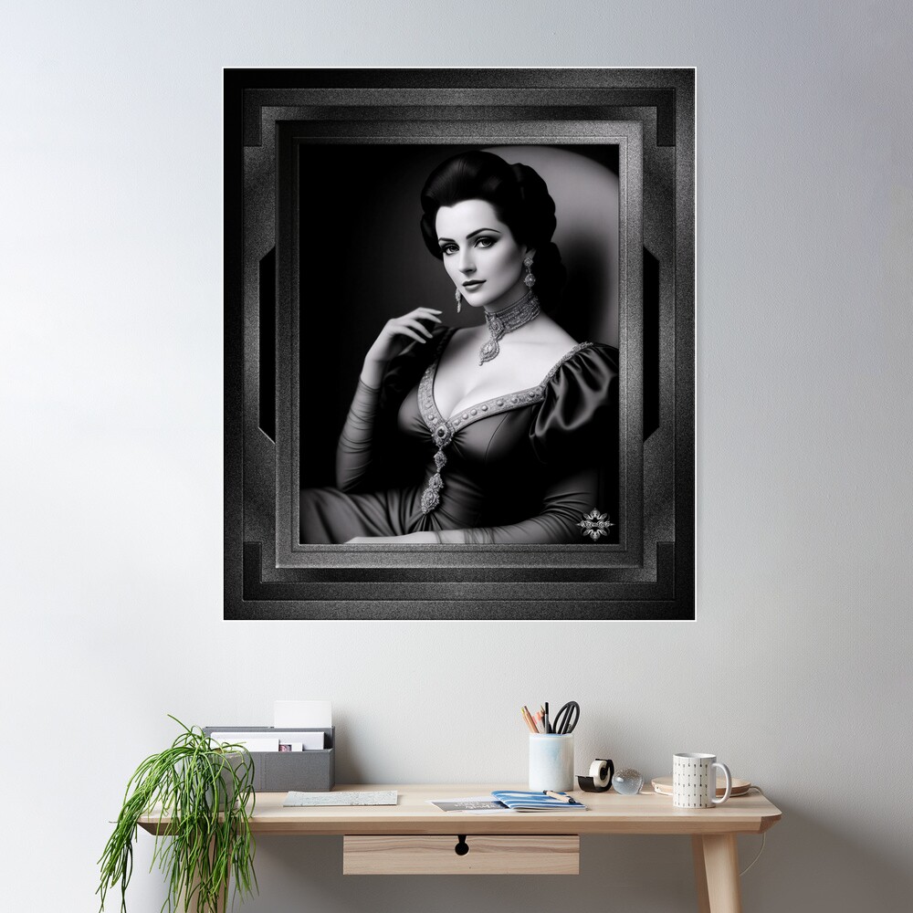 Portrait Of Countess Astenara Perensi Captivating AI Concept Art by Xzendor7 Wall Decor Poster