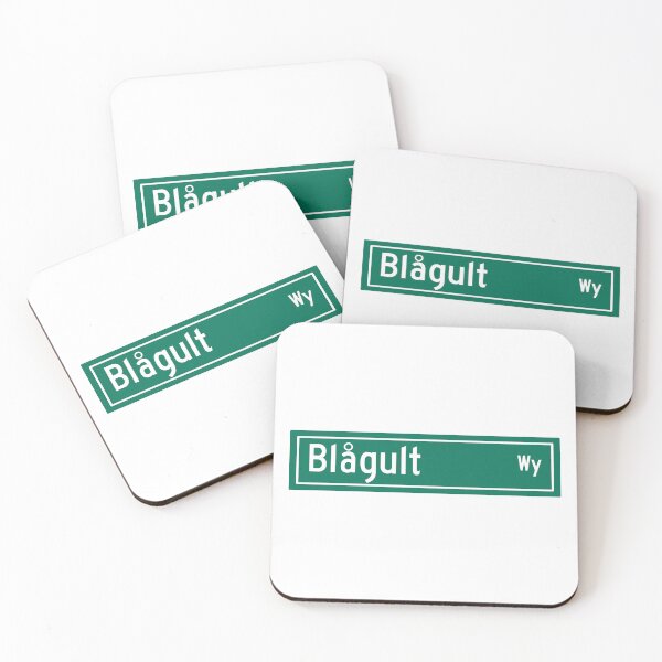 Item preview, blågult street sign designed and sold by doodles fc.