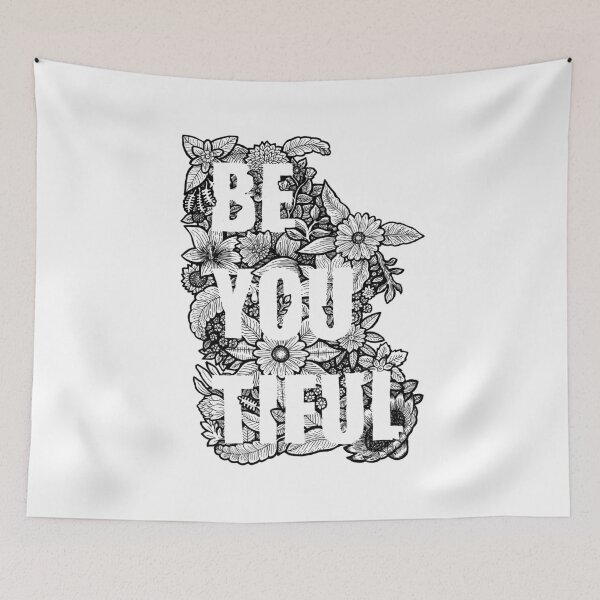 Item preview, Be You Tiful Flowers Line Drawing designed and sold by JaritLuin.