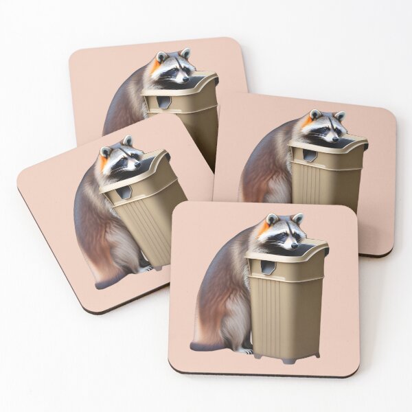Item preview, Raccoon in garbage - Raccoon with trash can designed and sold by Slepy13.