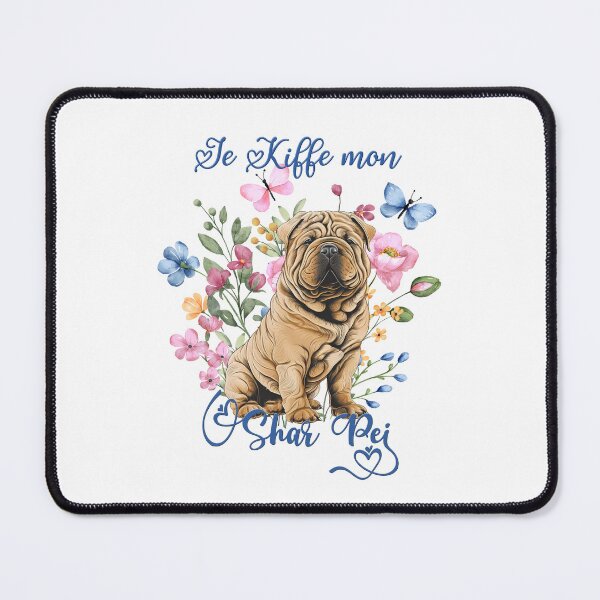 Item preview, Shar Pei dog, Shar-Pei or sharpeï, Je kiffe mon Shar Pei for lovers of dogs with character, in French designed and sold by isaweb.