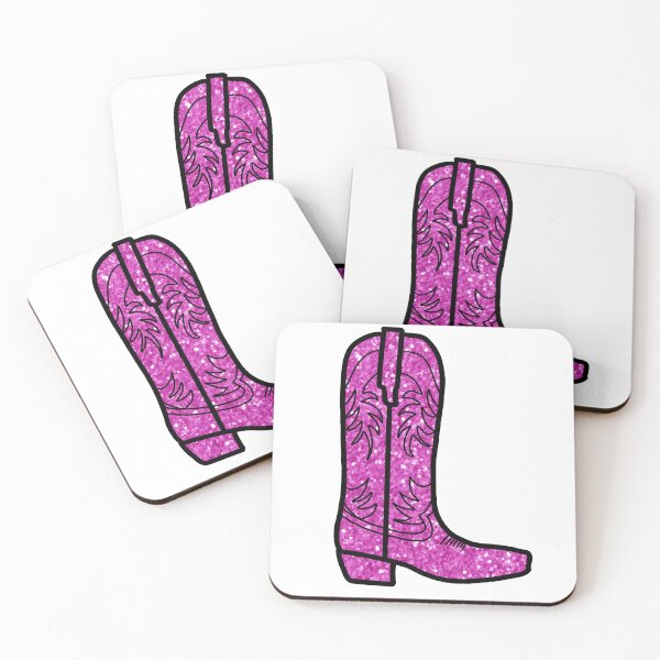 Item preview, pink glitter cowgirl boot designed and sold by mtayzart.
