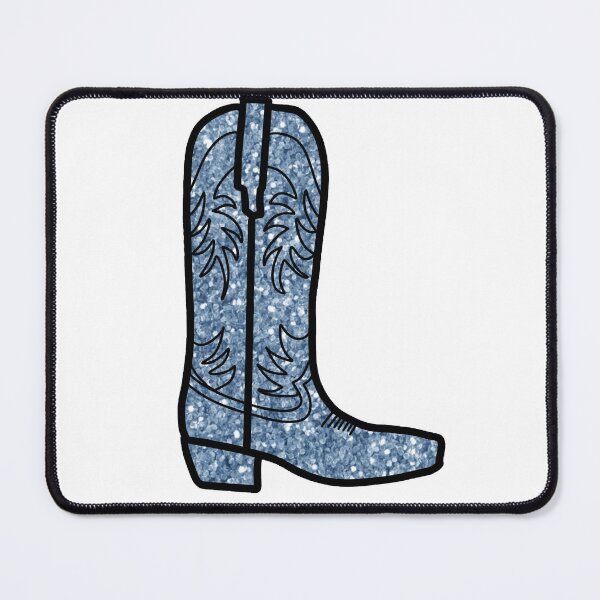 Item preview, blue glitter cowgirl boot designed and sold by mtayzart.