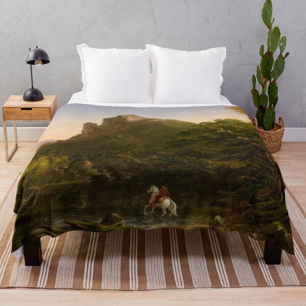 Item preview, The Mountain Ford | Thomas Cole | 1846 Romanticism Landscape Art designed and sold by CJET.