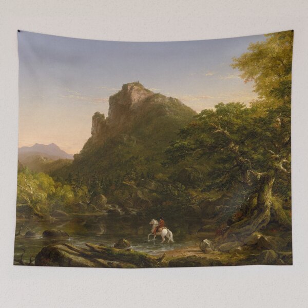 Item preview, The Mountain Ford | Thomas Cole | 1846 Romanticism Landscape Art designed and sold by CJET.