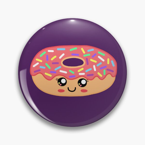Item preview, Cute pink donut-dark purple background designed and sold by charmednight.