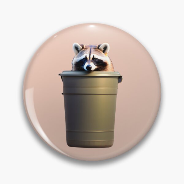 Item preview, Raccoon in garbage - Raccoon i trash can designed and sold by Slepy13.