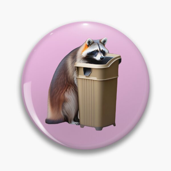 Item preview, Raccoon in garbage - Raccoon with trash can (Pink) designed and sold by Slepy13.