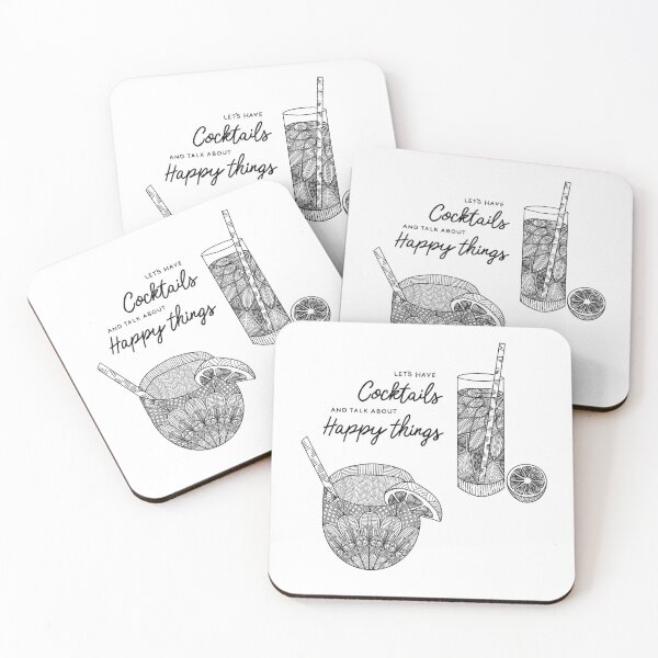 Item preview, Cocktails and Happy Things designed and sold by Zen's Doodles.
