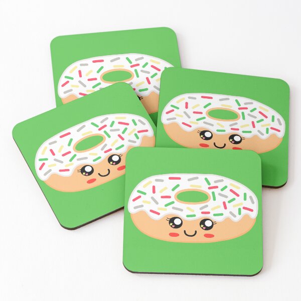 Item preview, Cute Christmas donut-green background designed and sold by charmednight.