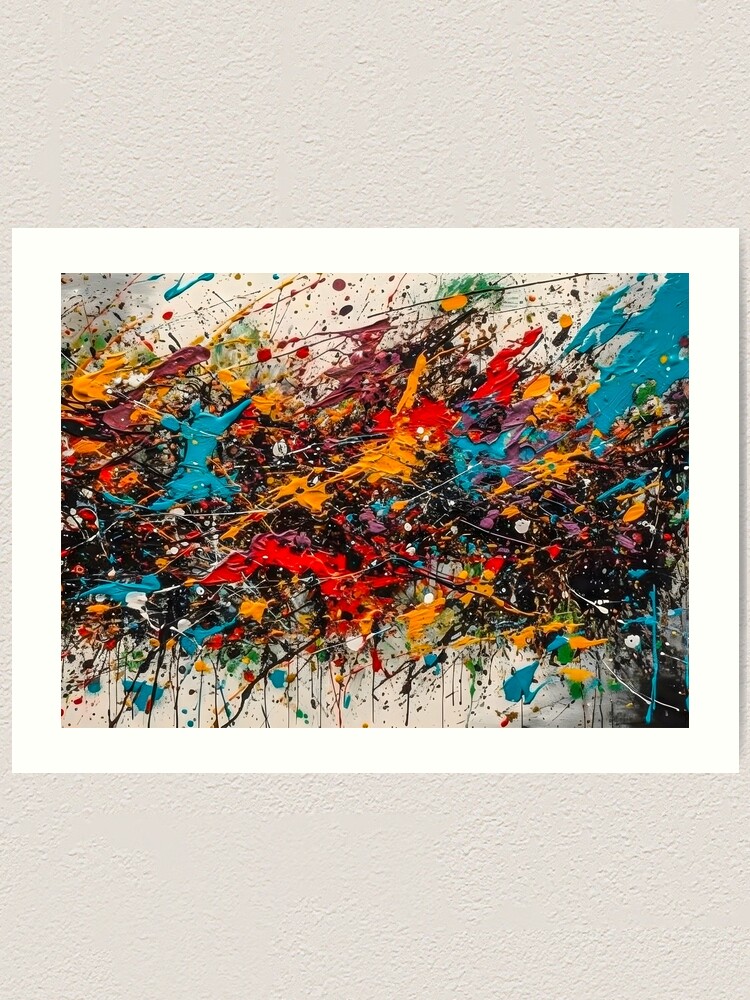 Unique Jackson Pollock Style Abstract Painting Pattern - Get
